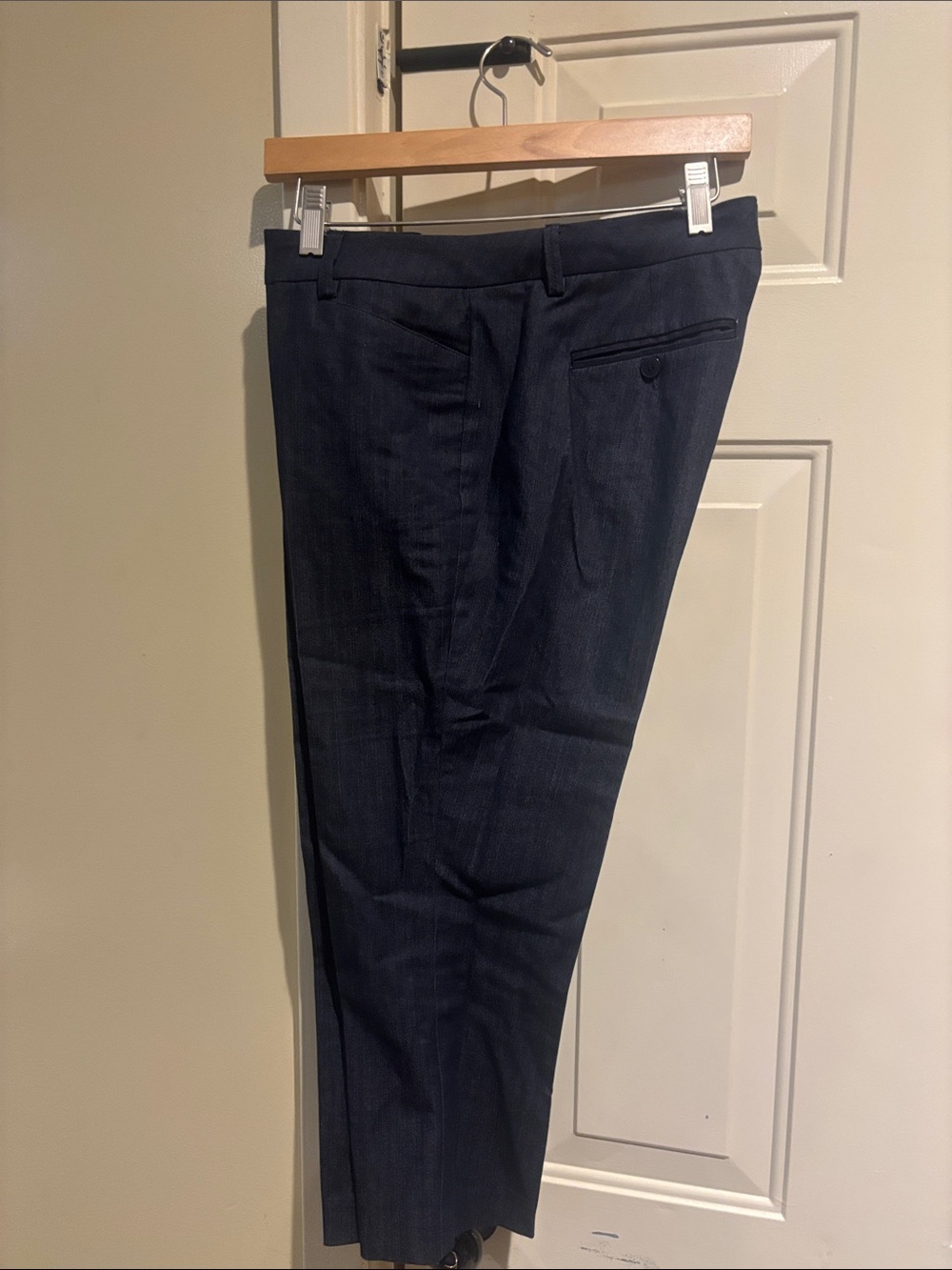 New York & Company Navy Cropped Dress Pants